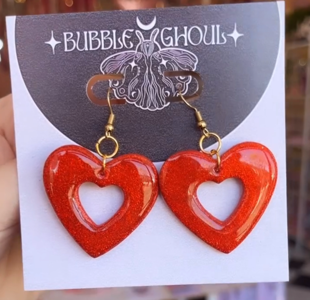 YOU'RE SO COOL HEART EARRINGS