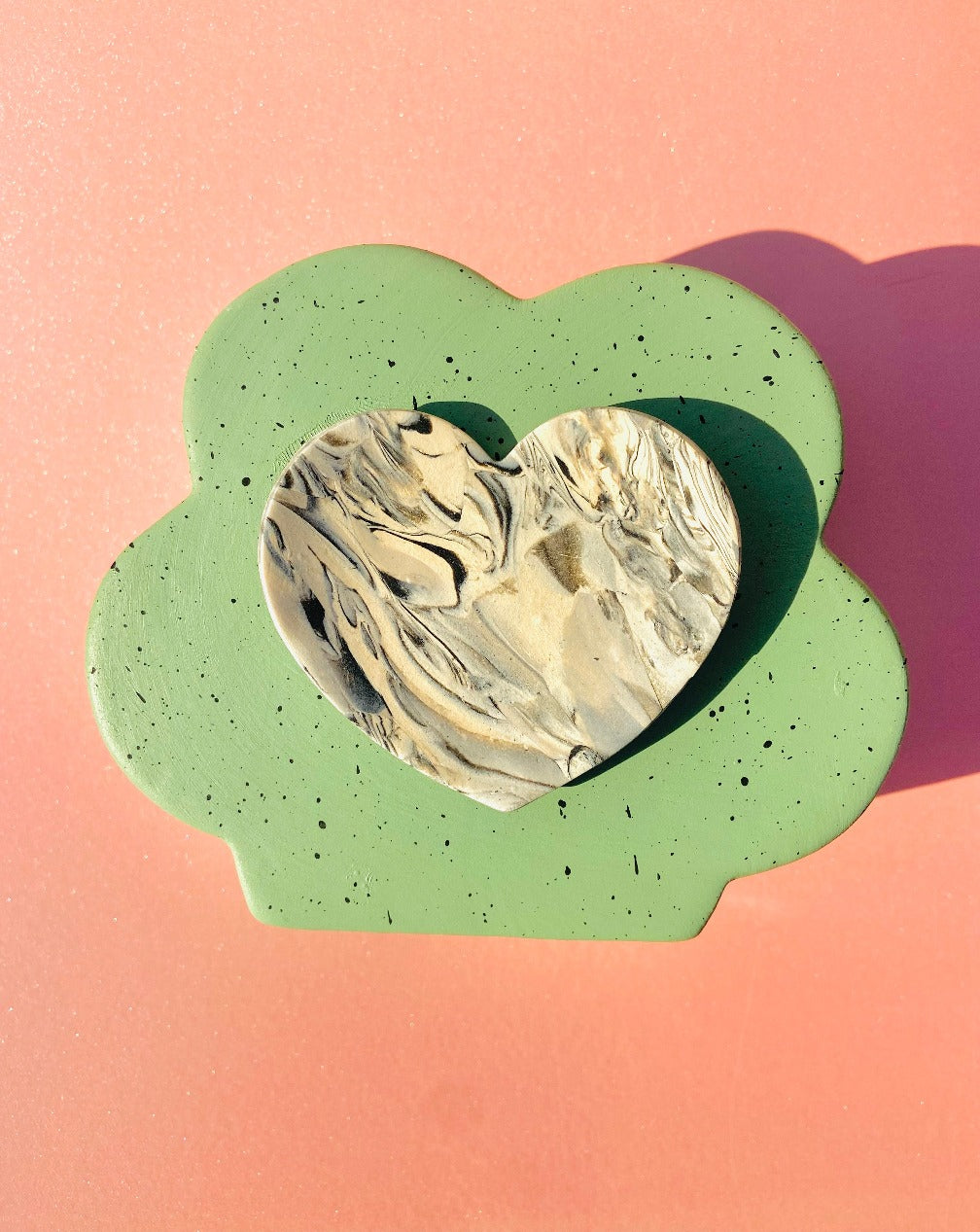 Marble Heart Jewelry Dish