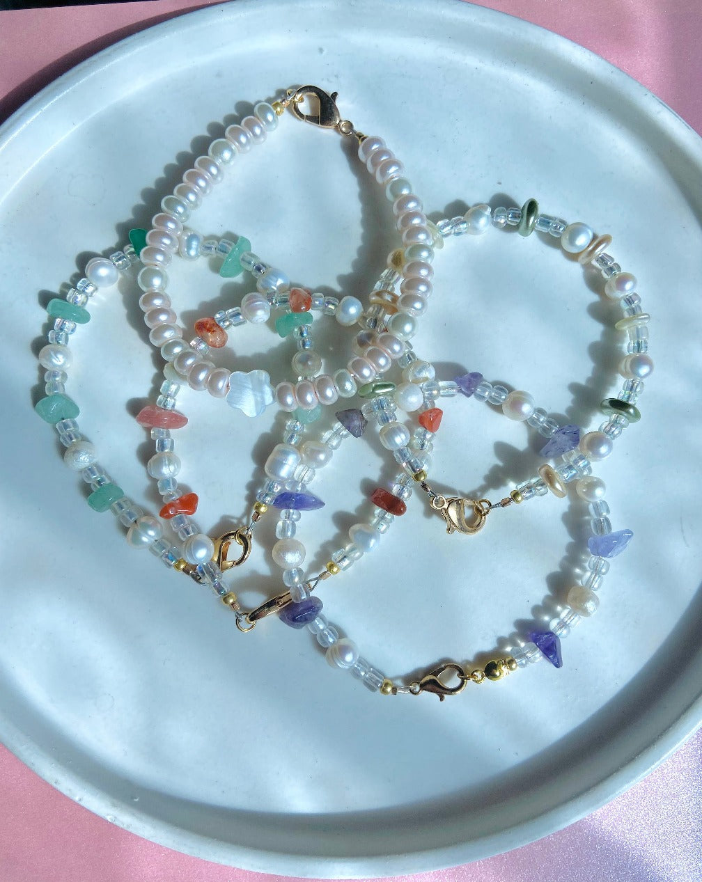 Carnelian with Pearl Bracelet
