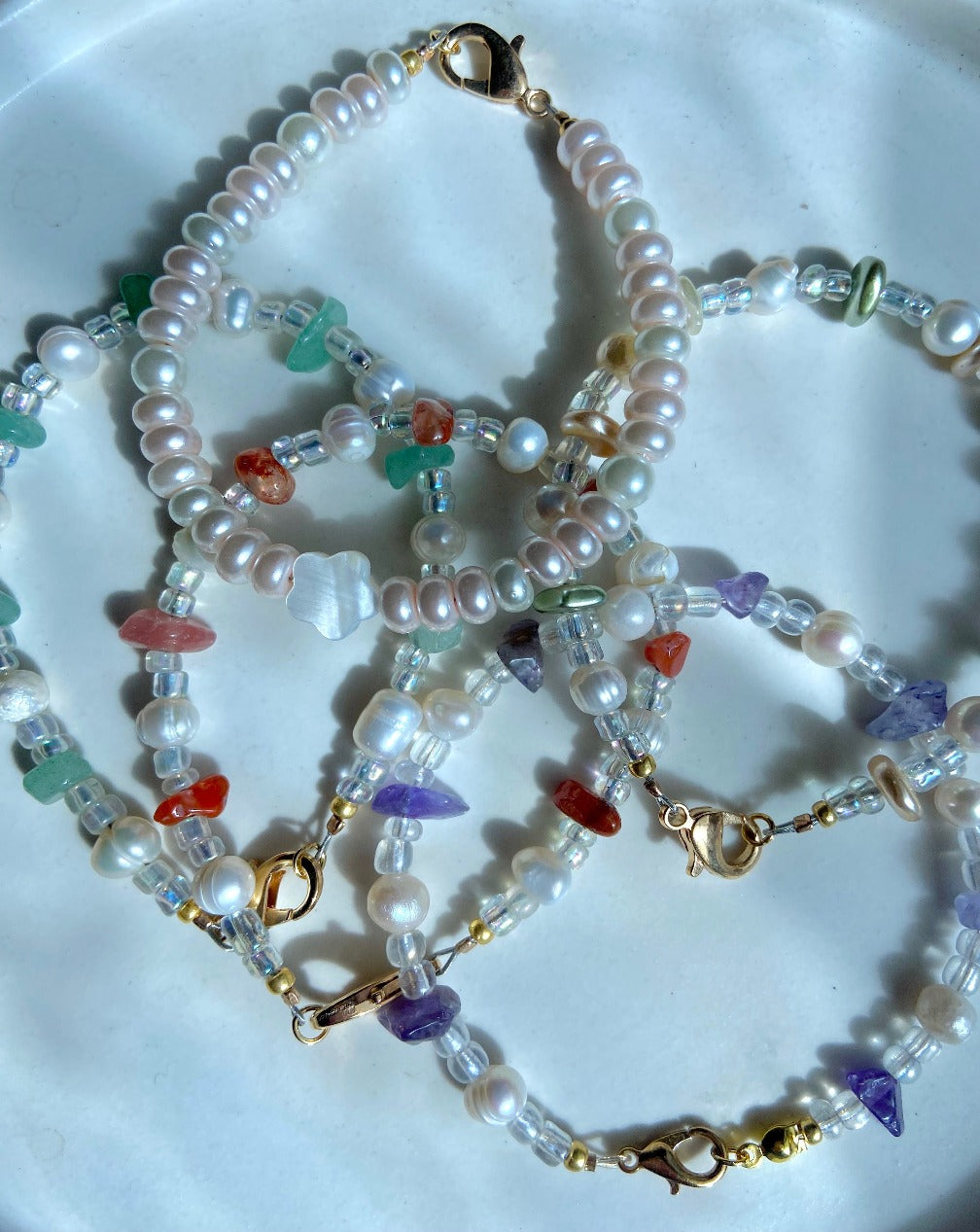 Carnelian with Pearl Bracelet