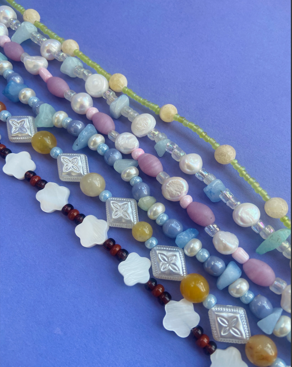 Quartz with Pearl Necklace