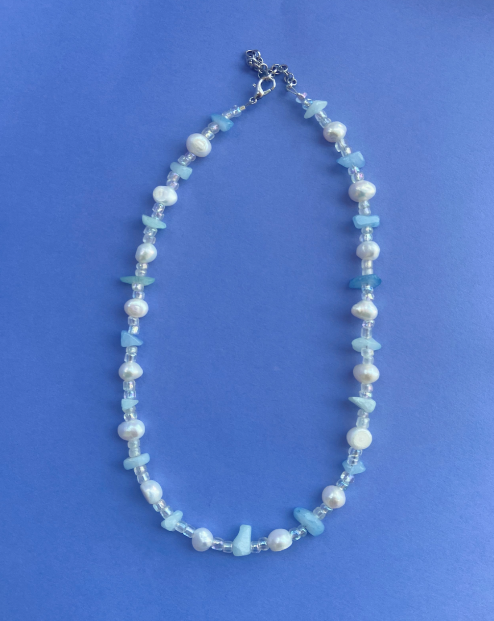 Quartz with Pearl Necklace