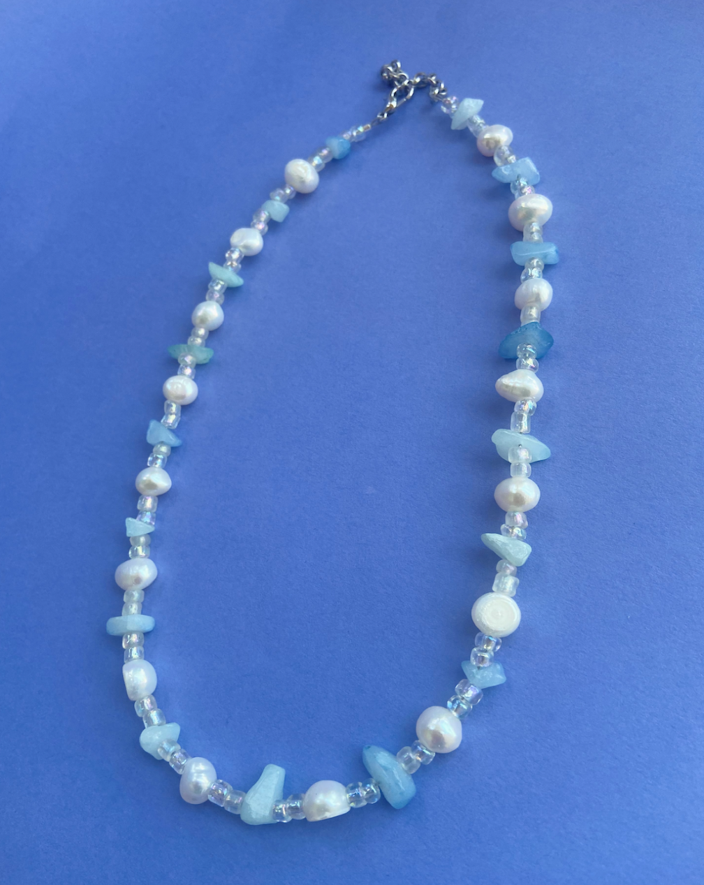 Quartz with Pearl Necklace